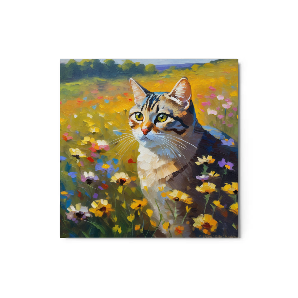 PugMug Custom Tabby American Shorthair Cat Metal Print
