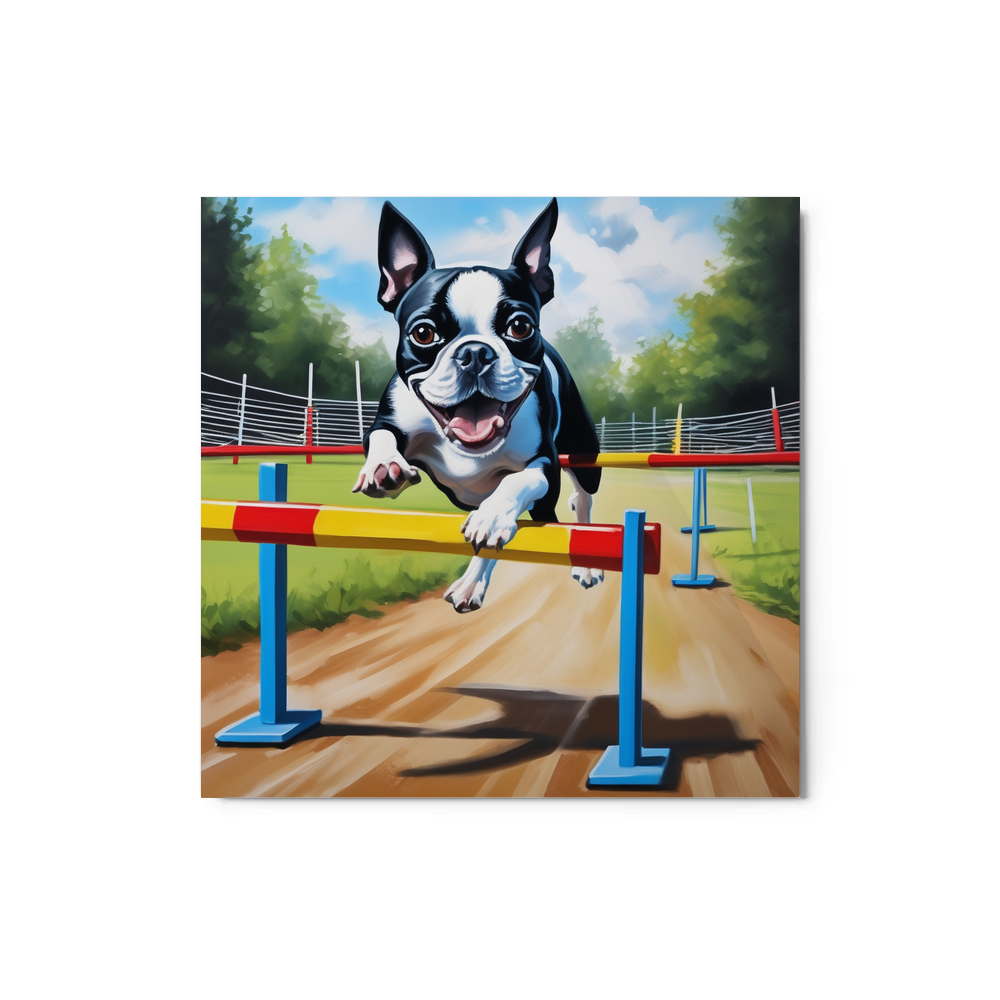 PugMug Custom Boston Terrier Metal Print