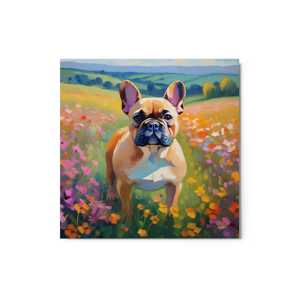 PugMug Custom Tan French Bulldog Metal Print