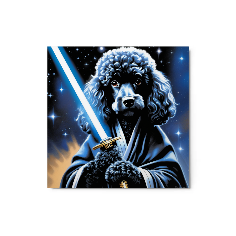 PugMug Custom Black Poodle Metal Print