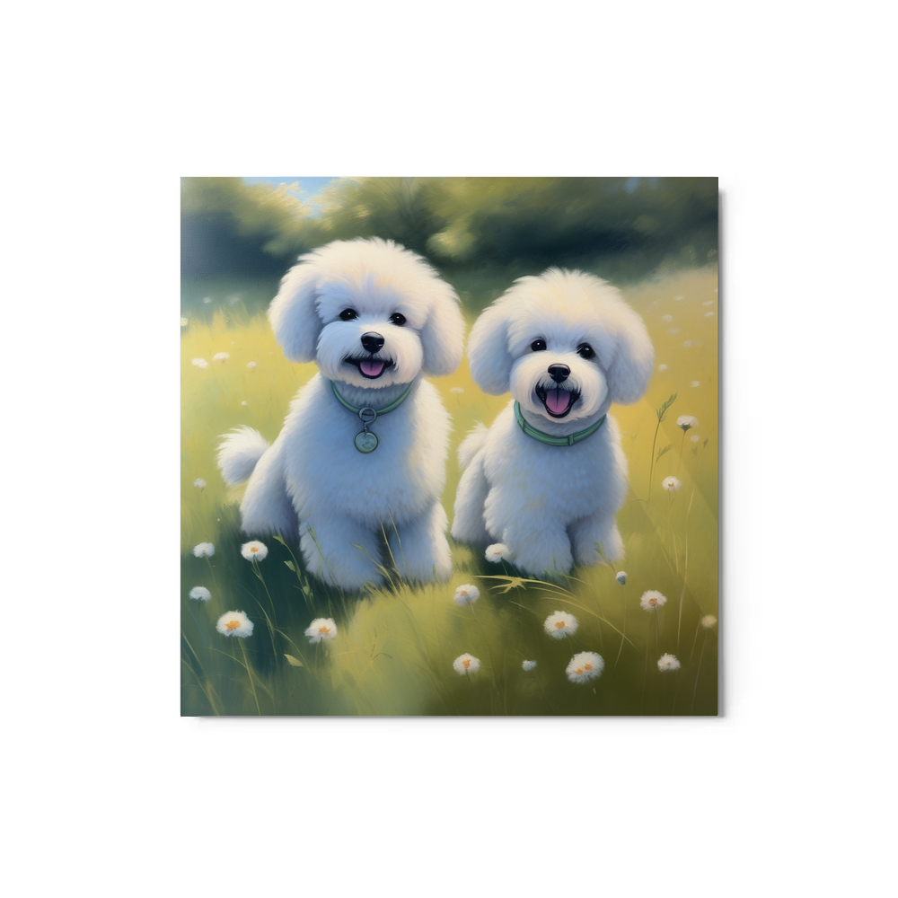 PugMug Custom Bichons Frise Metal Print