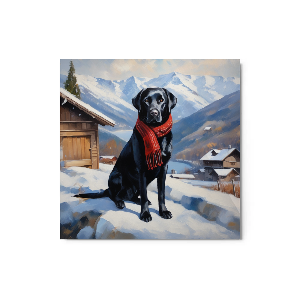 PugMug Custom Black Labrador Retriever Metal Print