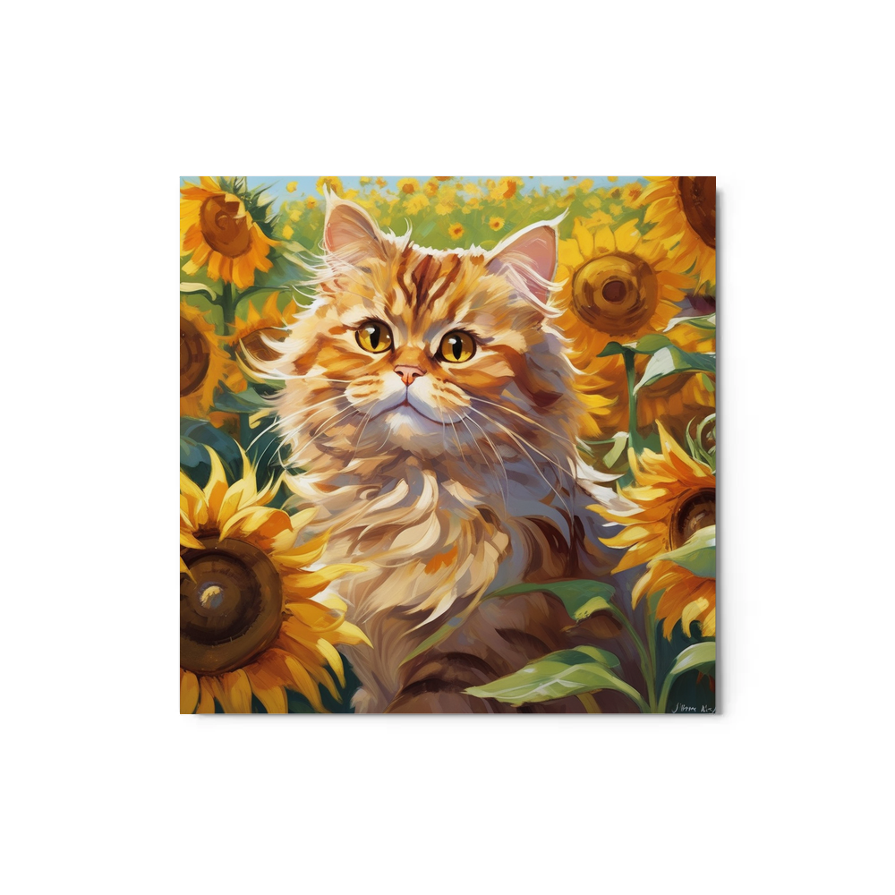 PugMug Custom Tabby Persian Cat Metal Print