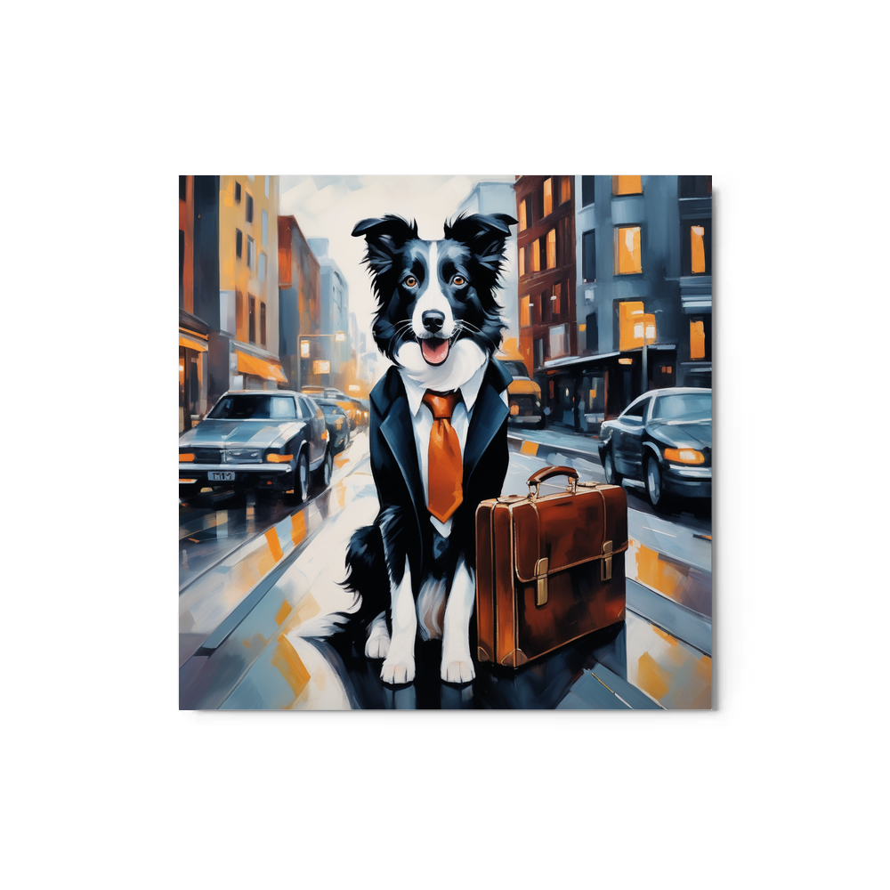 PugMug Custom Border Collie Metal Print