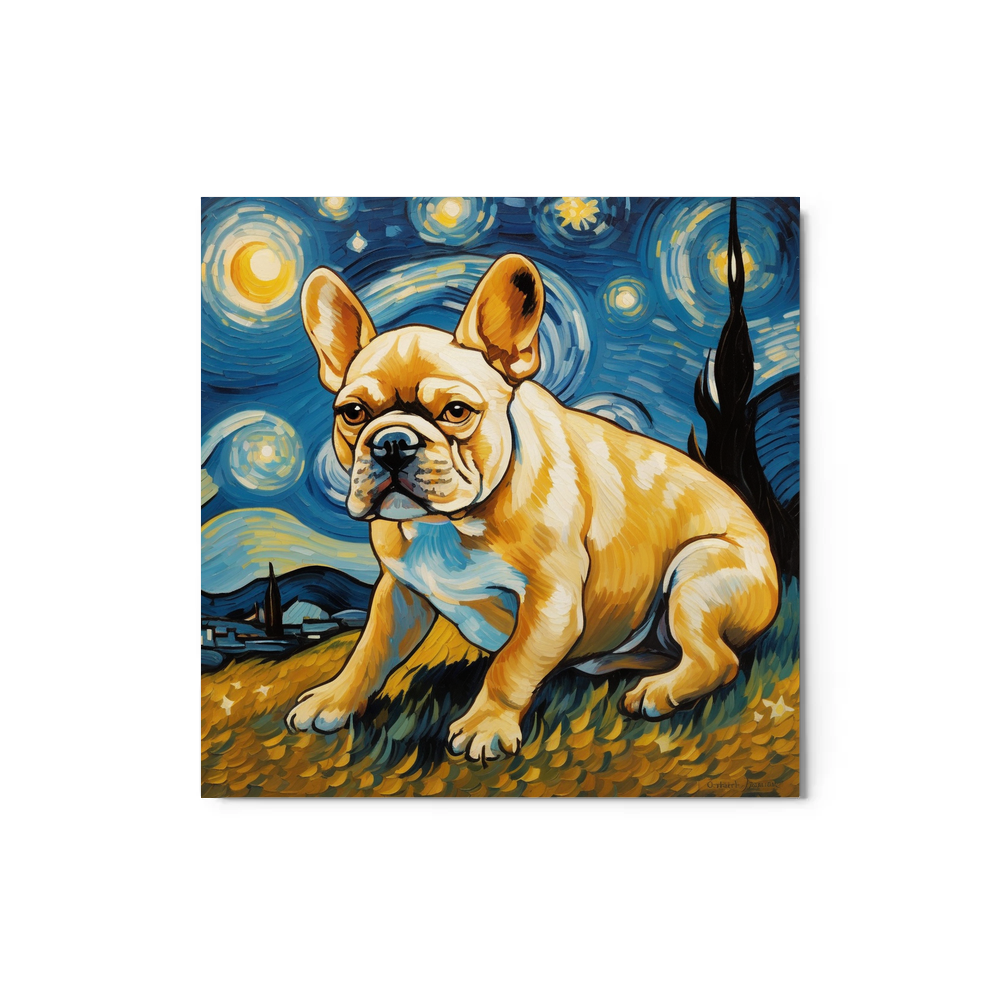 PugMug Custom Tan French Bulldog Metal Print