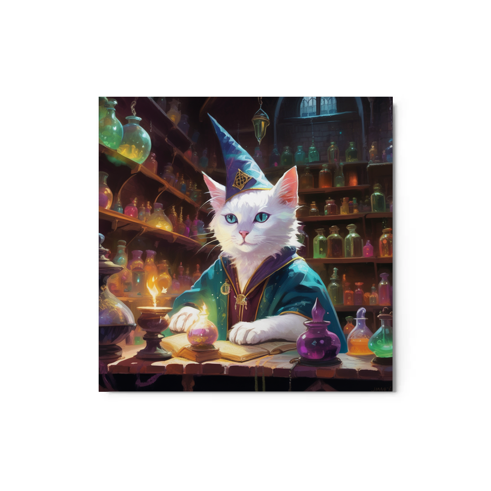 PugMug Custom White Exotic Cat Metal Print