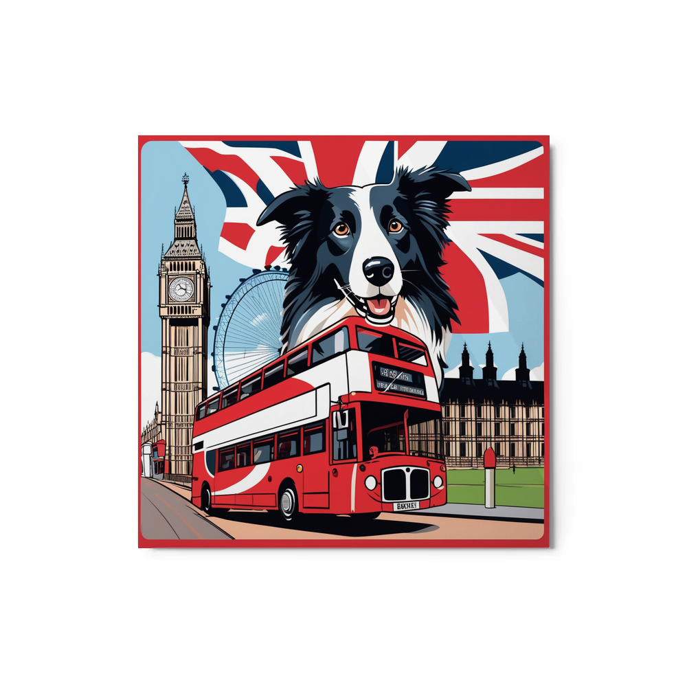 PugMug Custom Border Collie Metal Print