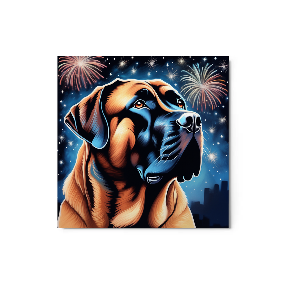 PugMug Custom Mastiff Metal Print