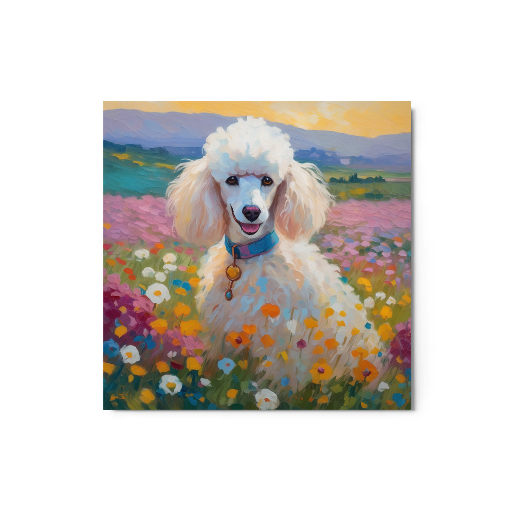 PugMug Custom White Poodle Metal Print