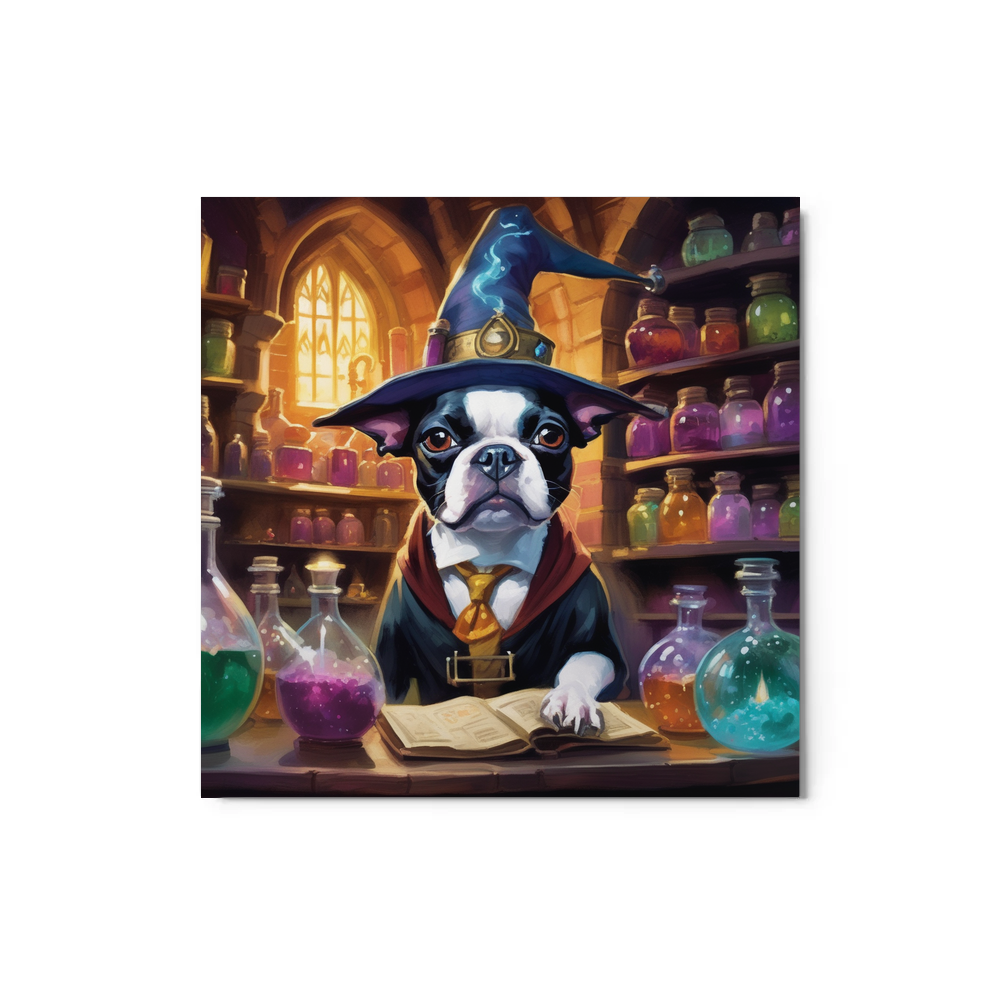 PugMug Custom Boston Terrier Metal Print