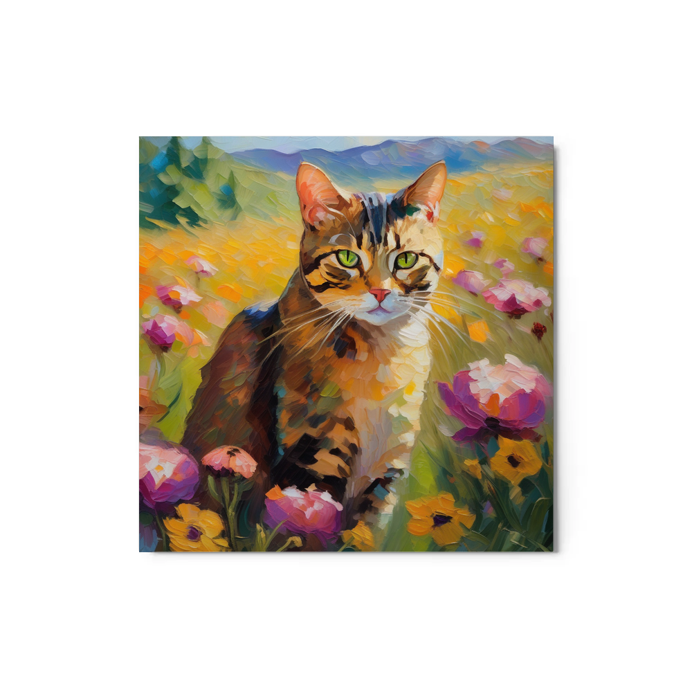 PugMug Custom Tabby Exotic Cat Metal Print