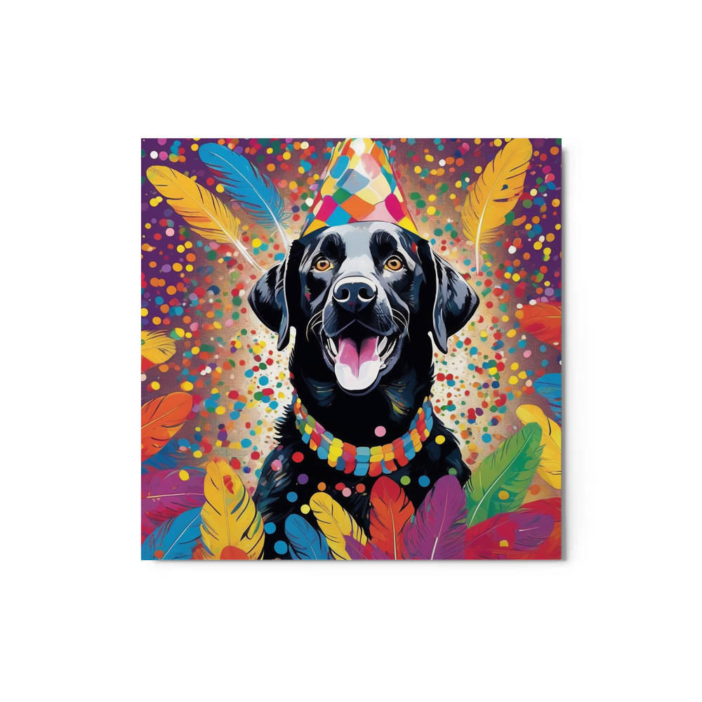PugMug Custom Black Labrador Retriever Metal Print