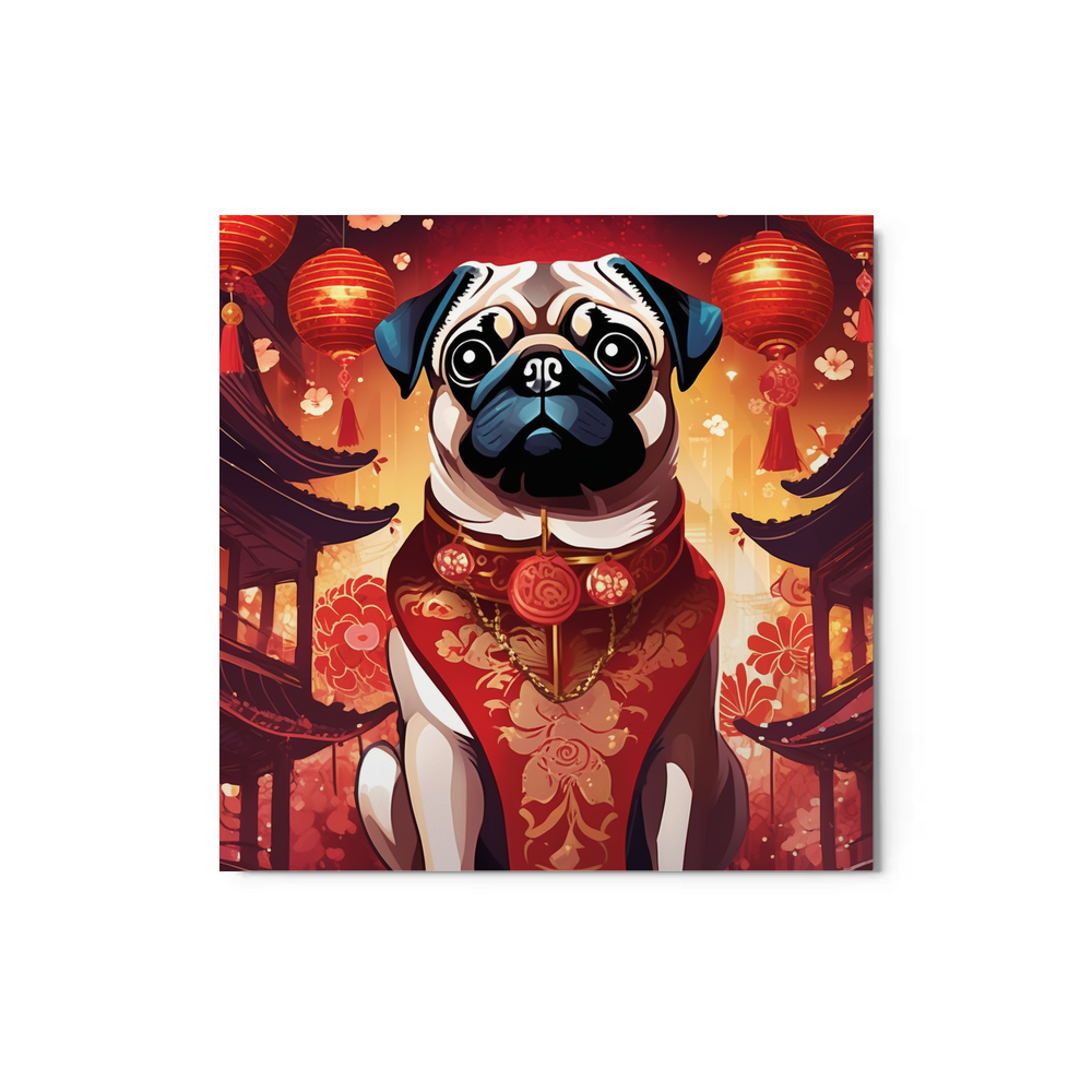 PugMug Custom Pug Metal Print