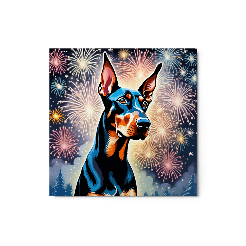 PugMug Custom Doberman Pinscher Metal Print