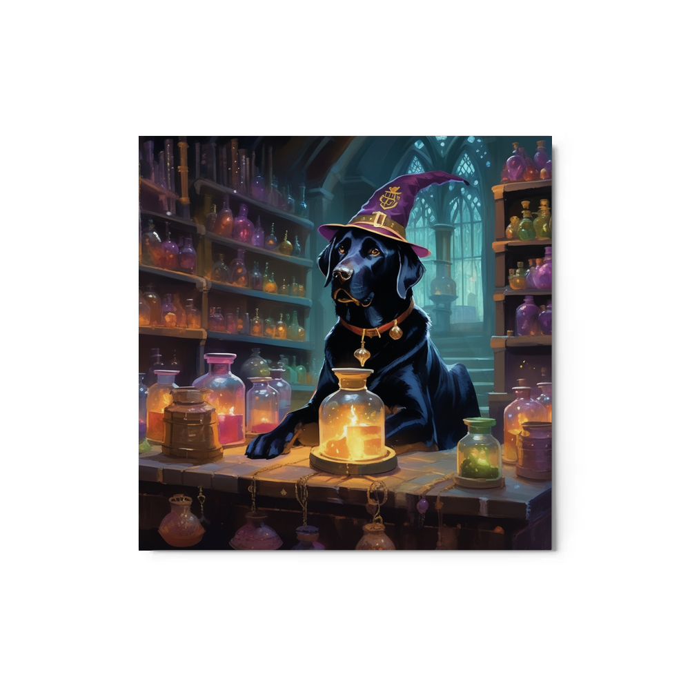 PugMug Custom Black Labrador Retriever Metal Print