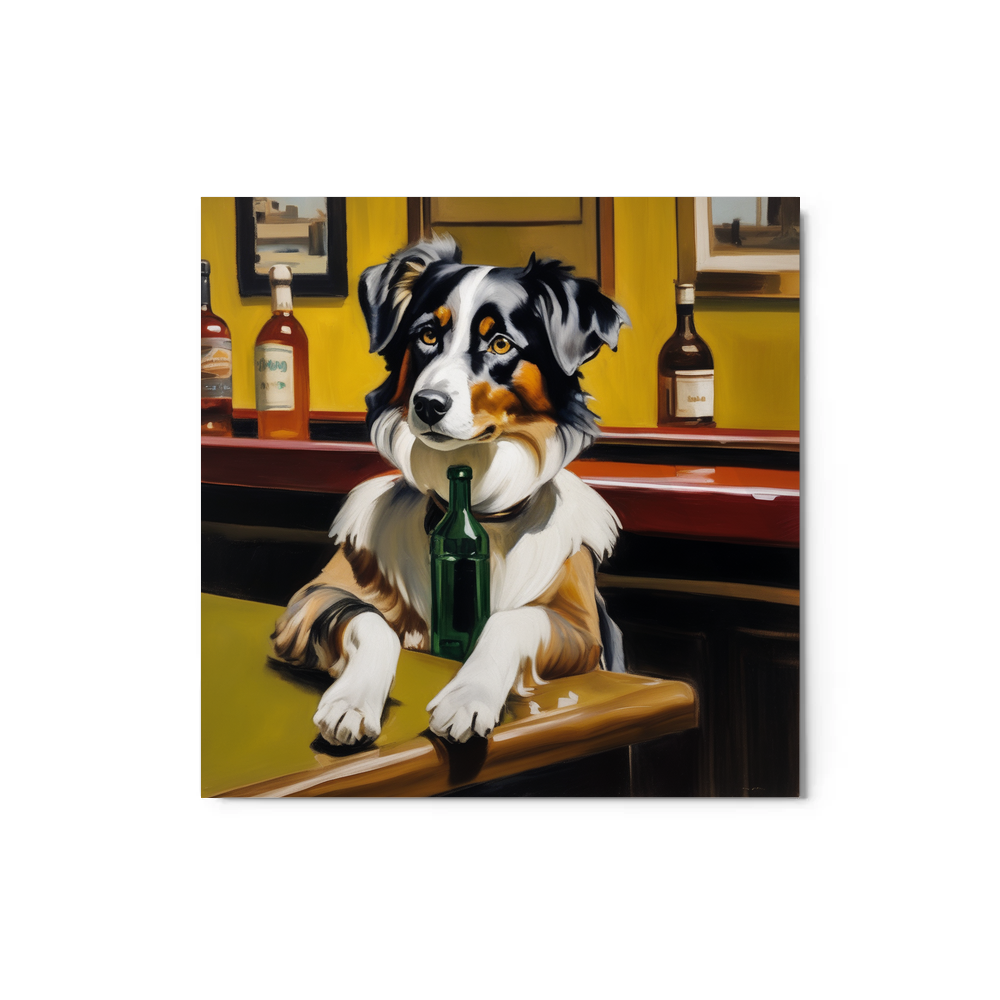 PugMug Custom Miniature American Shepherd Metal Print
