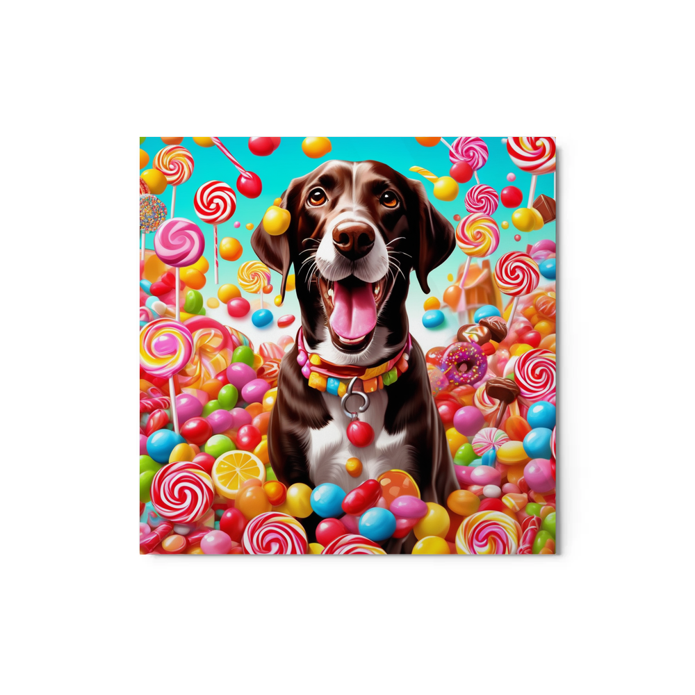 PugMug Custom Pointer Dog Metal Print