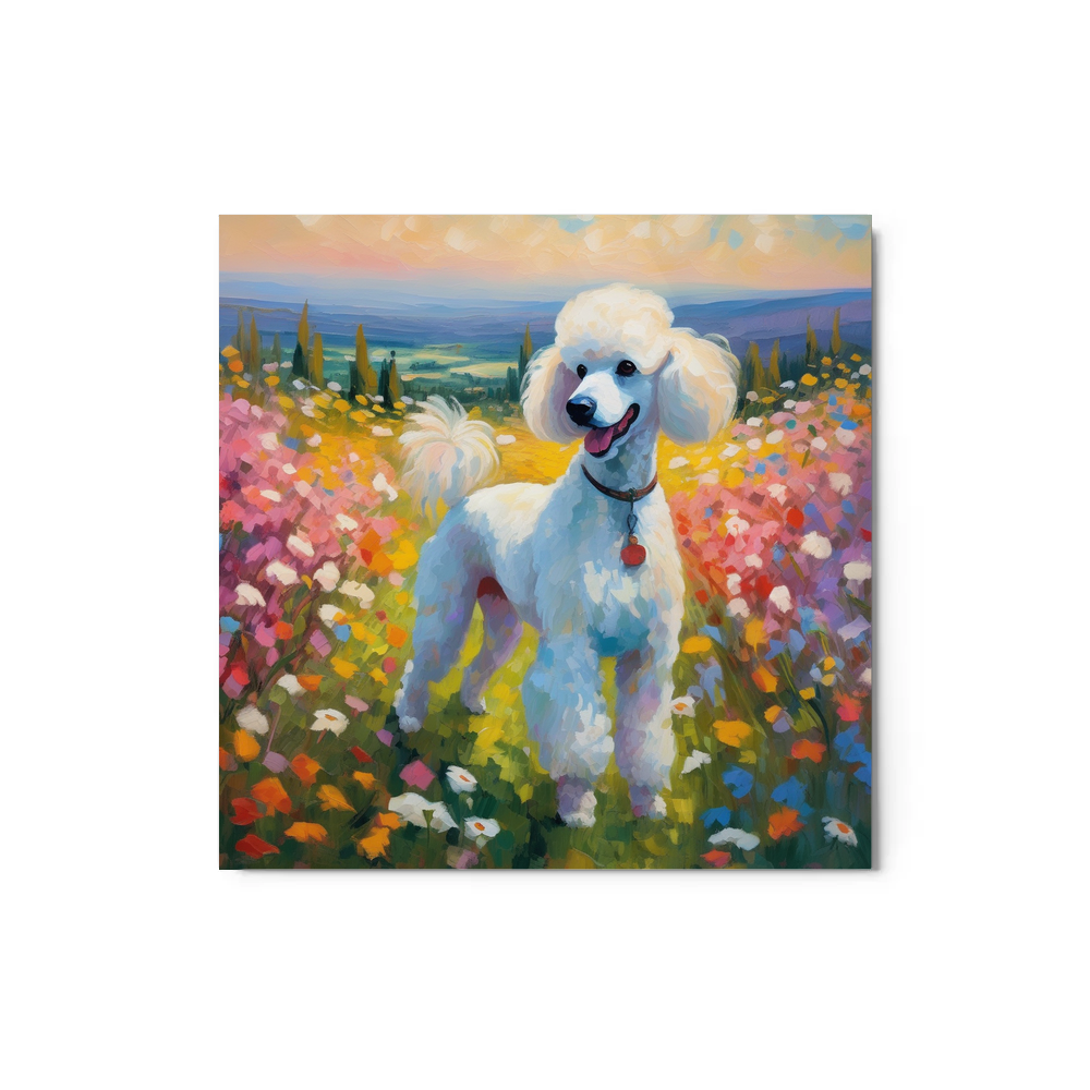 PugMug Custom White Poodle Metal Print