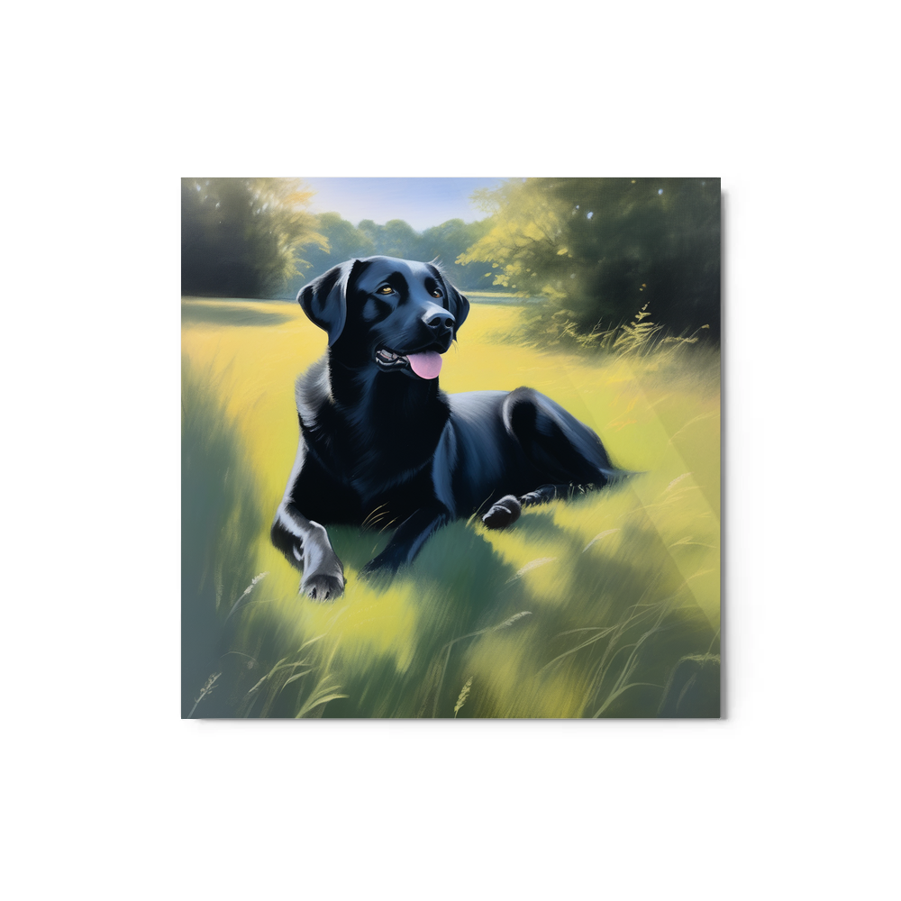 PugMug Custom Black Labrador Retriever Metal Print