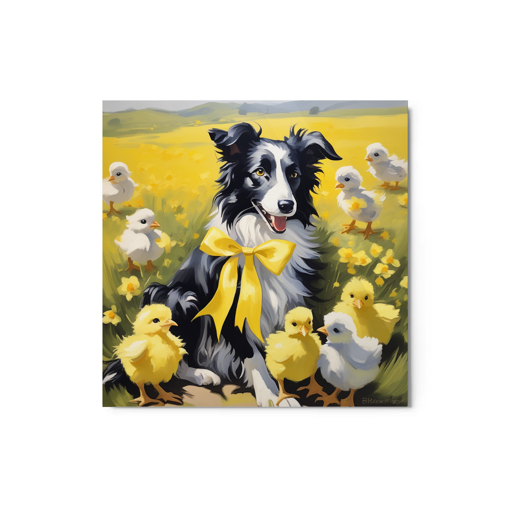 PugMug Custom Border Collie Metal Print