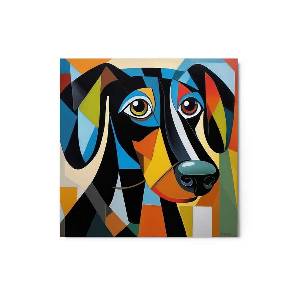 PugMug Custom Black Dachshund Metal Print