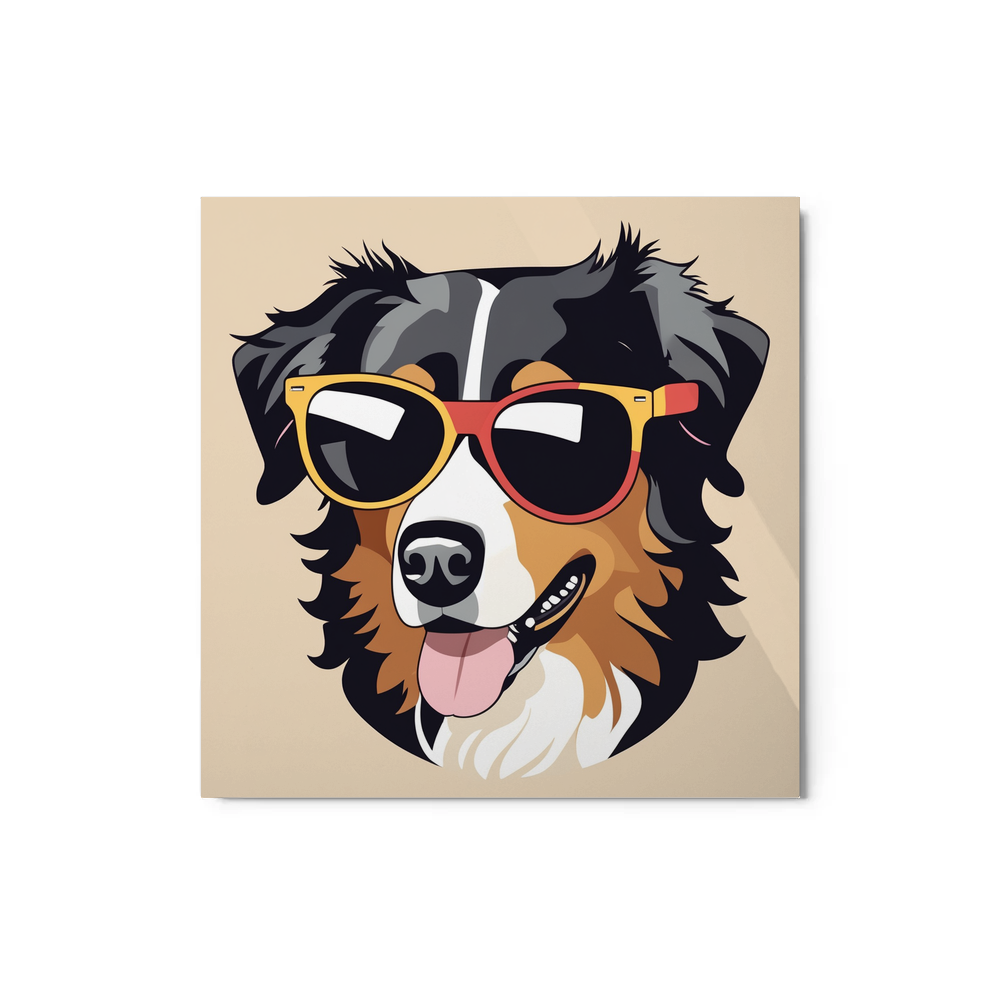 PugMug Custom Miniature American Shepherd Metal Print