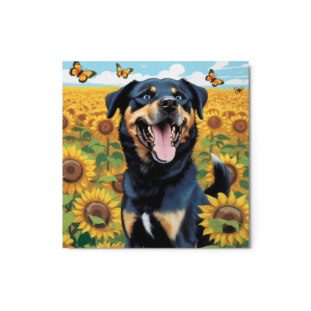 PugMug Custom Blue Metal Print