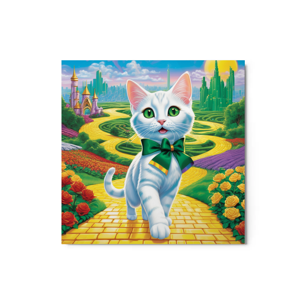 PugMug Custom White Exotic Cat Metal Print