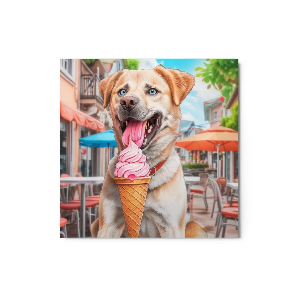 PugMug Custom Blue Metal Print