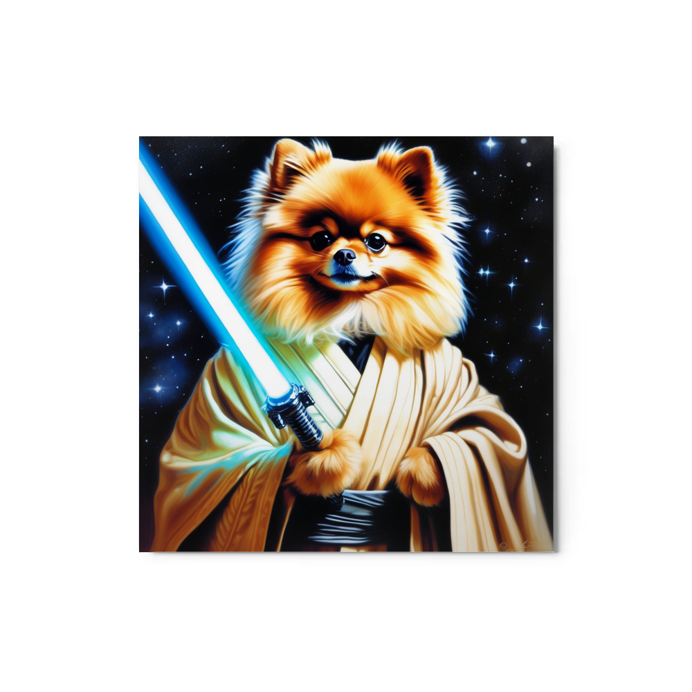 PugMug Custom Tan Pomeranian Metal Print