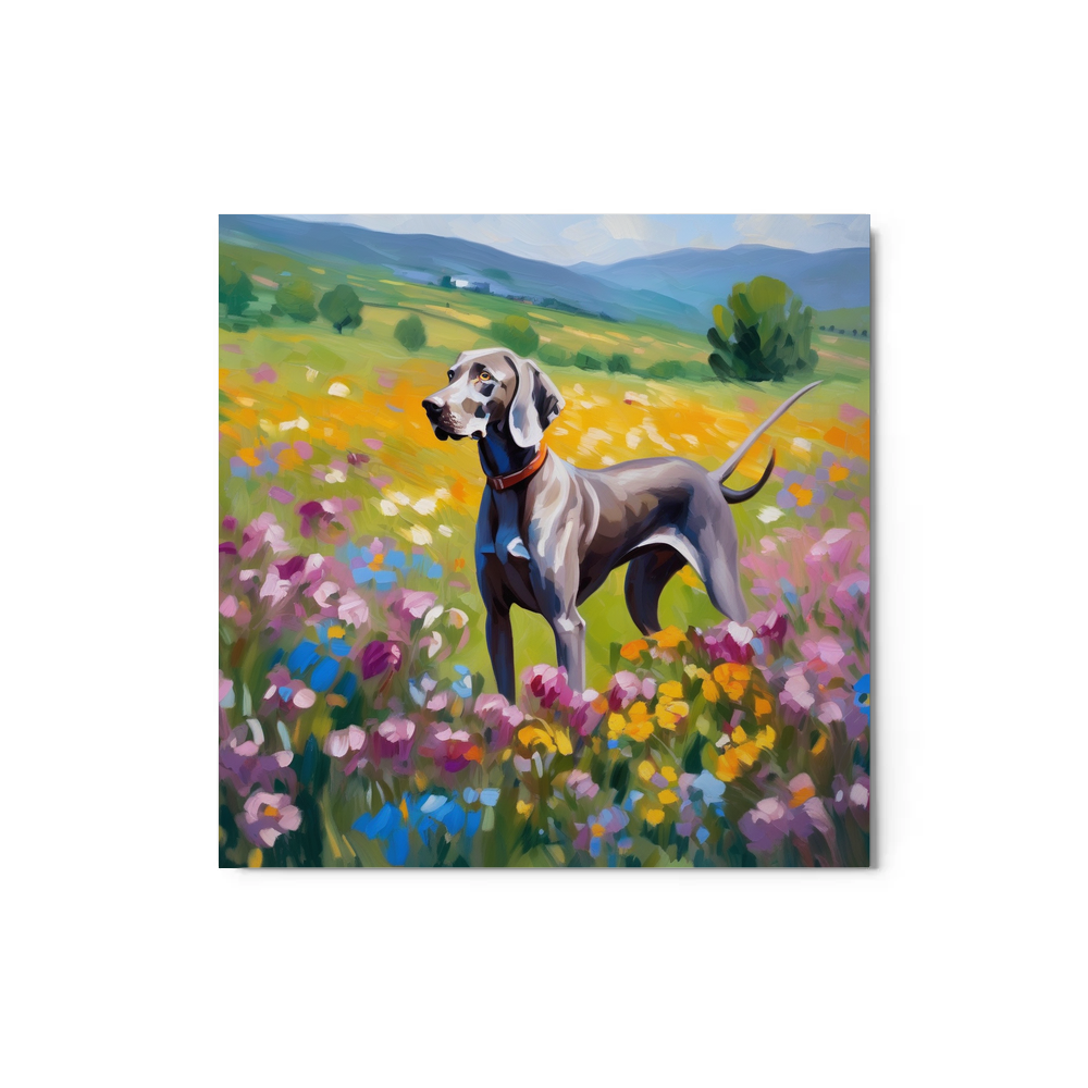 PugMug Custom Weimaraner Metal Print