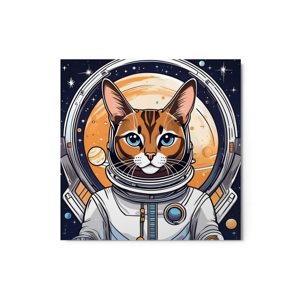 PugMug Custom Tabby Abyssinian Cat Metal Print