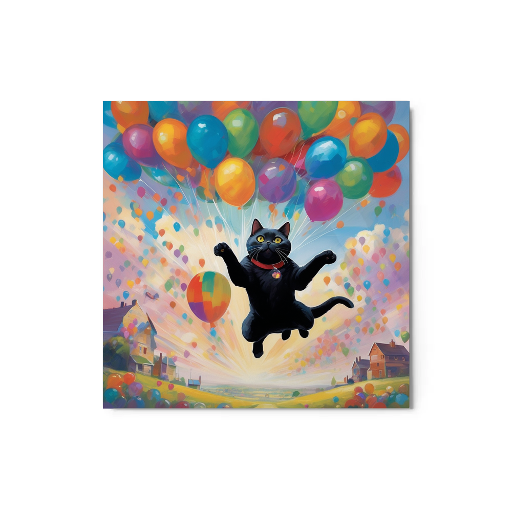 PugMug Custom Black British Shorthair Cat Metal Print