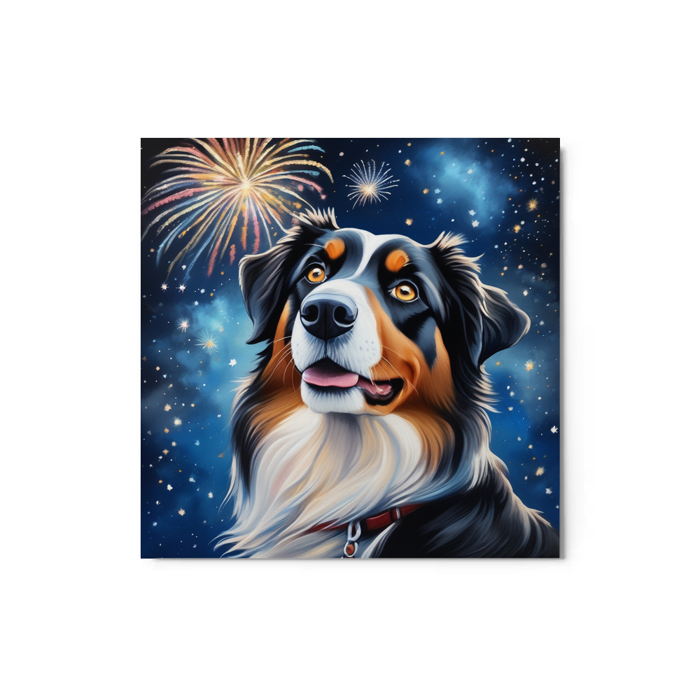 PugMug Custom Miniature American Shepherd Metal Print