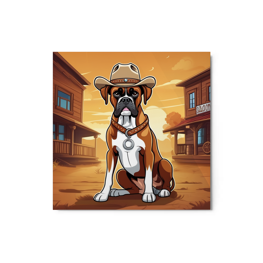 PugMug Custom Boxer Dog Metal Print