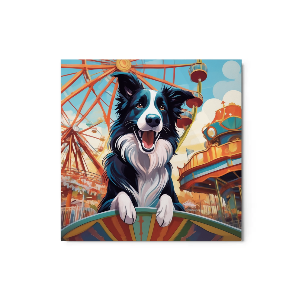 PugMug Custom Border Collie Metal Print
