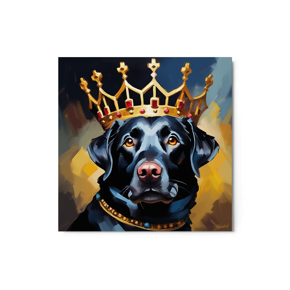 PugMug Custom Black Labrador Retriever Metal Print