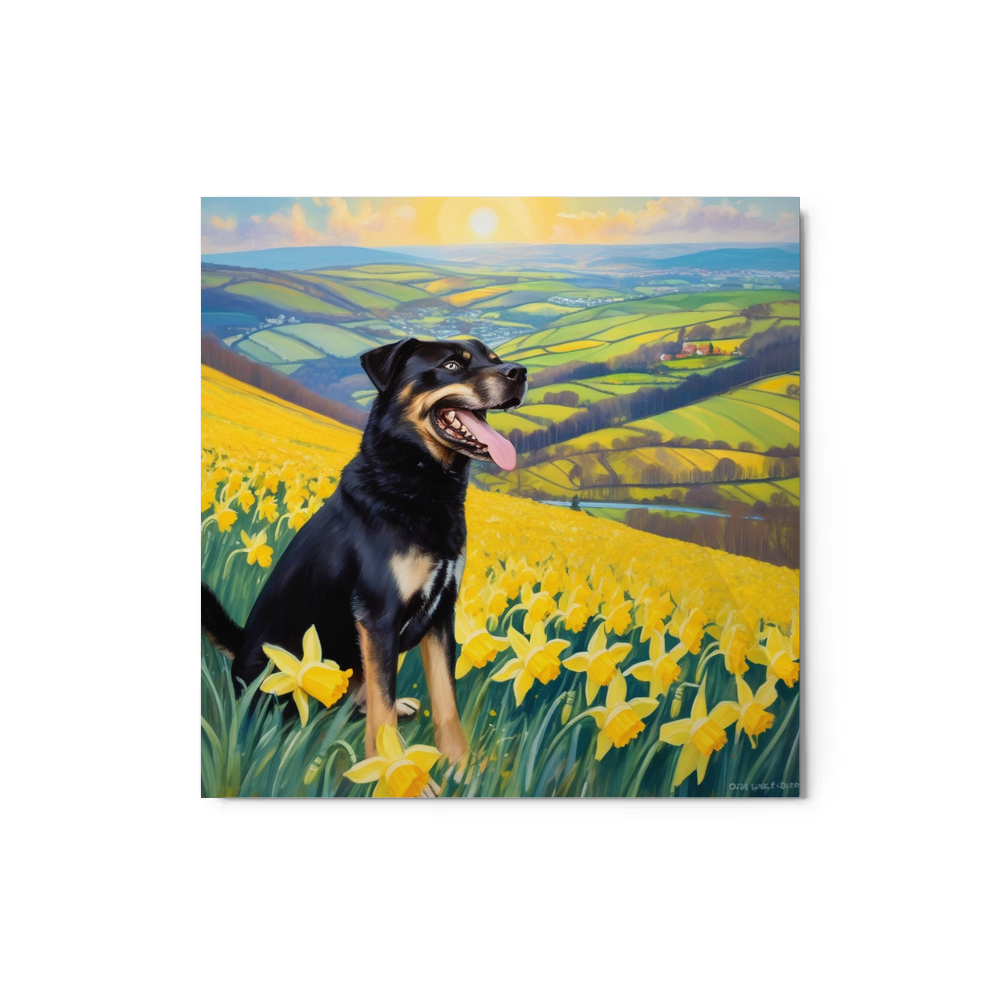 PugMug Custom Blue Metal Print