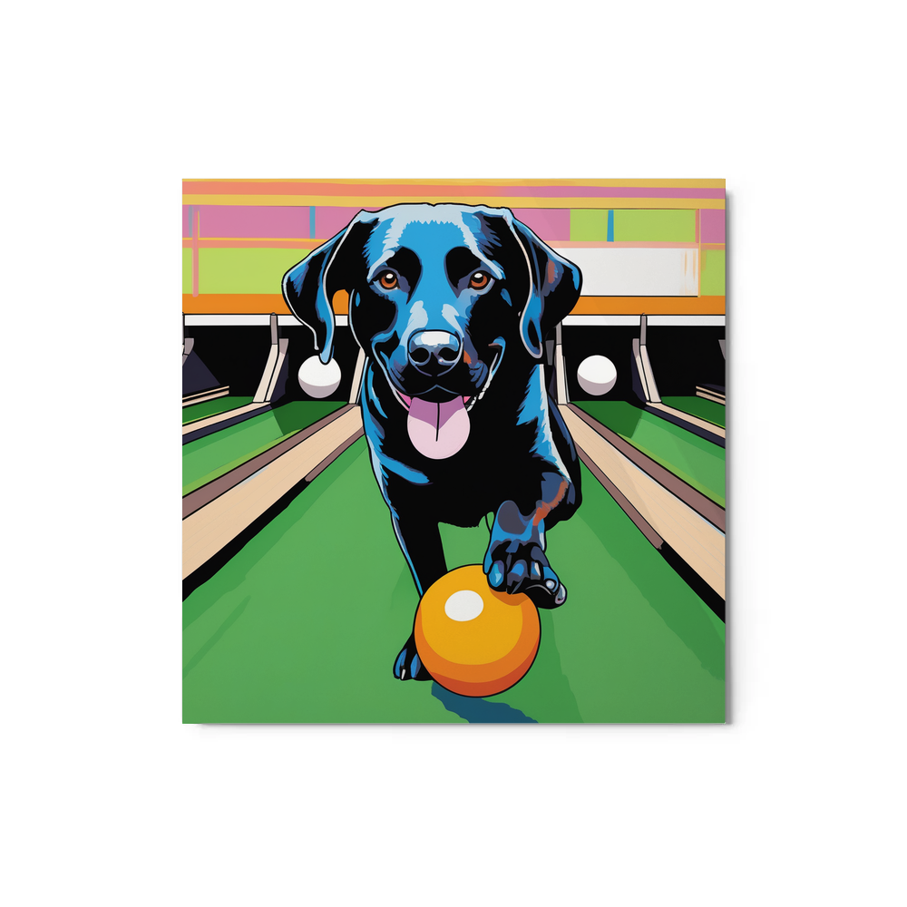 PugMug Custom Black Labrador Retriever Metal Print