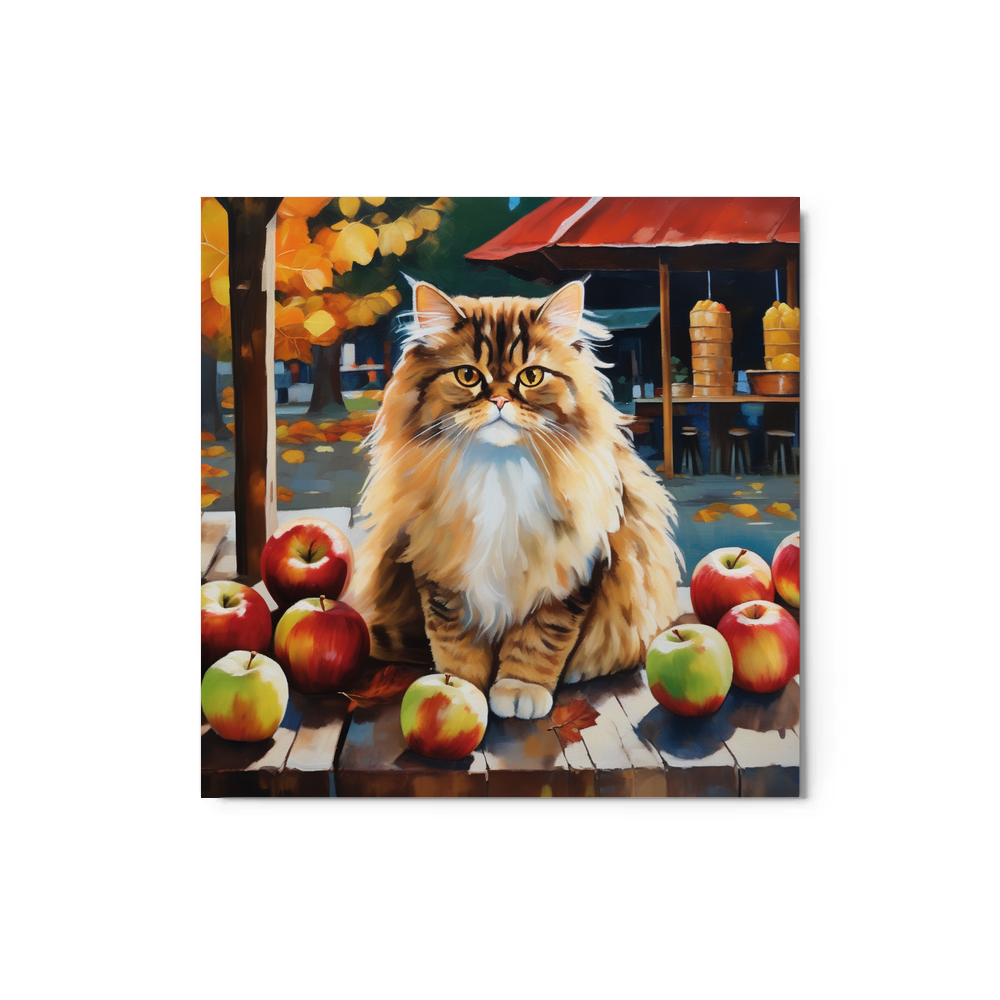 PugMug Custom Tabby Persian Cat Metal Print