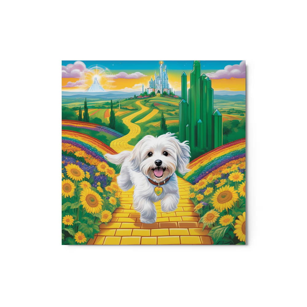 PugMug Custom White Havanese Dog Metal Print