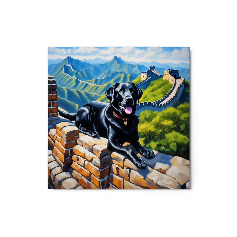 PugMug Custom Black Labrador Retriever Metal Print