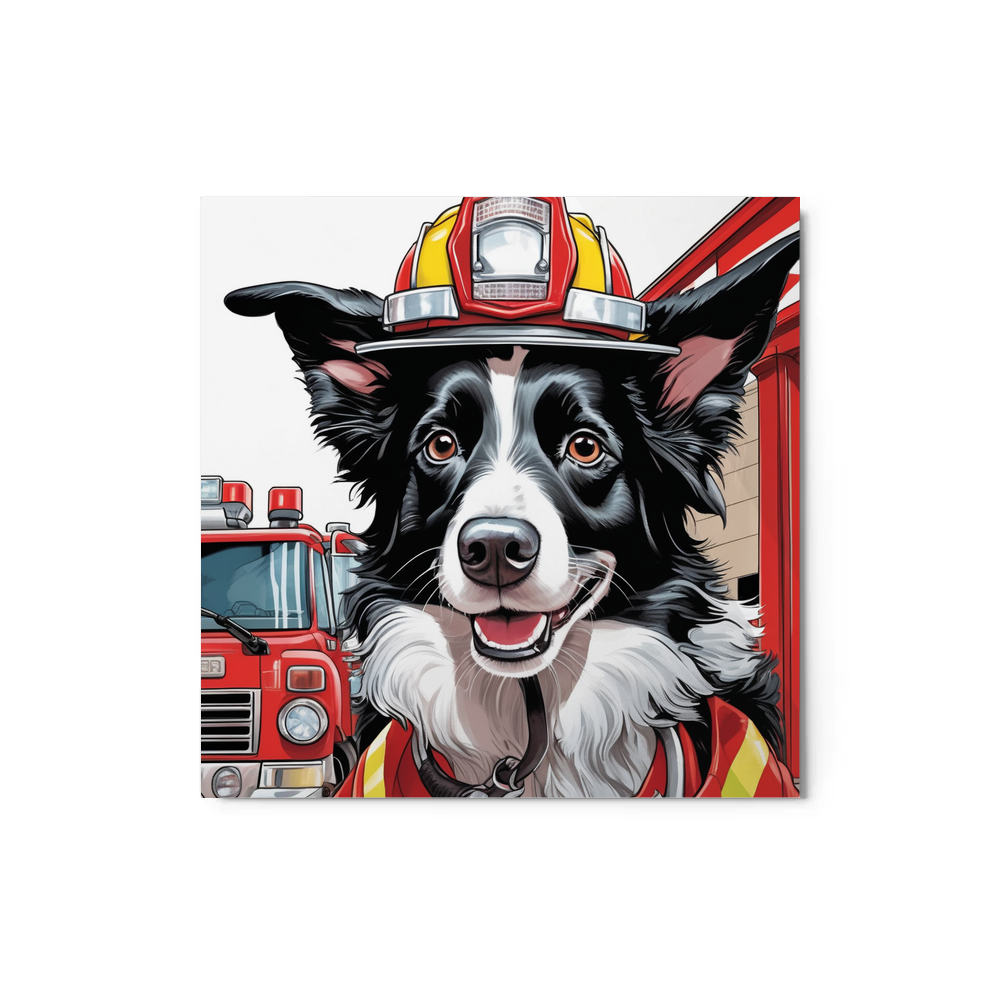 PugMug Custom Border Collie Metal Print