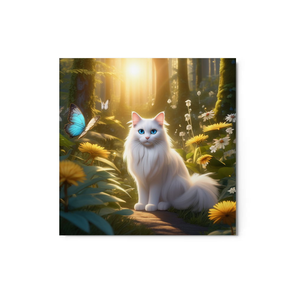 PugMug Custom White Ragdoll Cat Metal Print