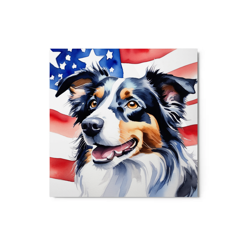 PugMug Custom Border Collie Metal Print