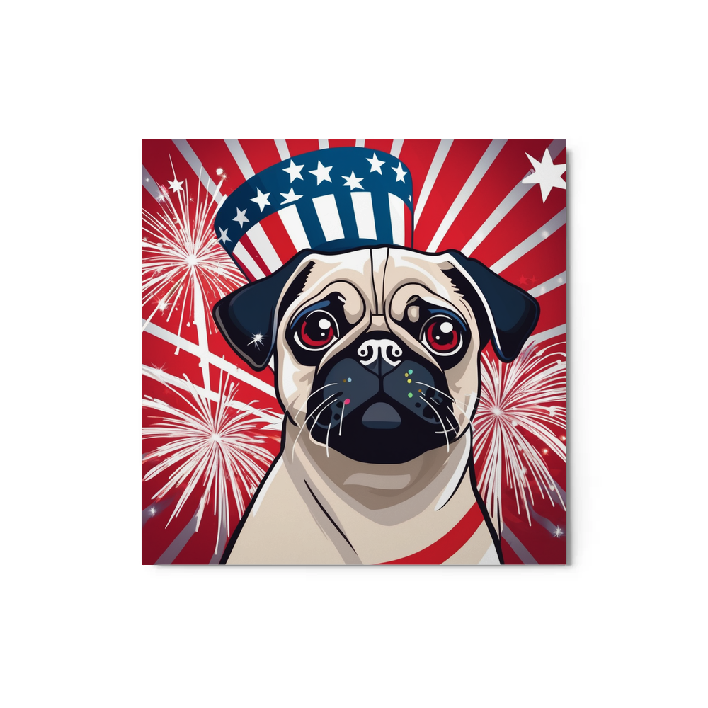 PugMug Custom Pet Metal Print