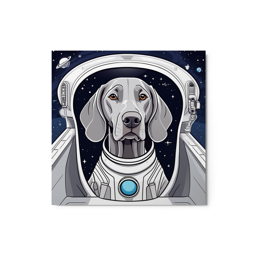 PugMug Custom Weimaraner Metal Print