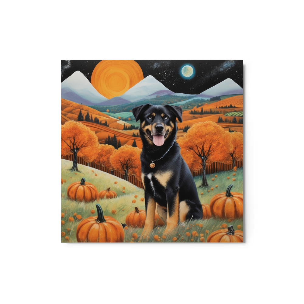 PugMug Custom Blue Metal Print