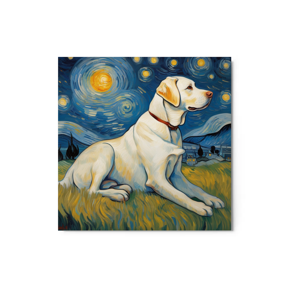 PugMug Custom White Labrador Retriever Metal Print
