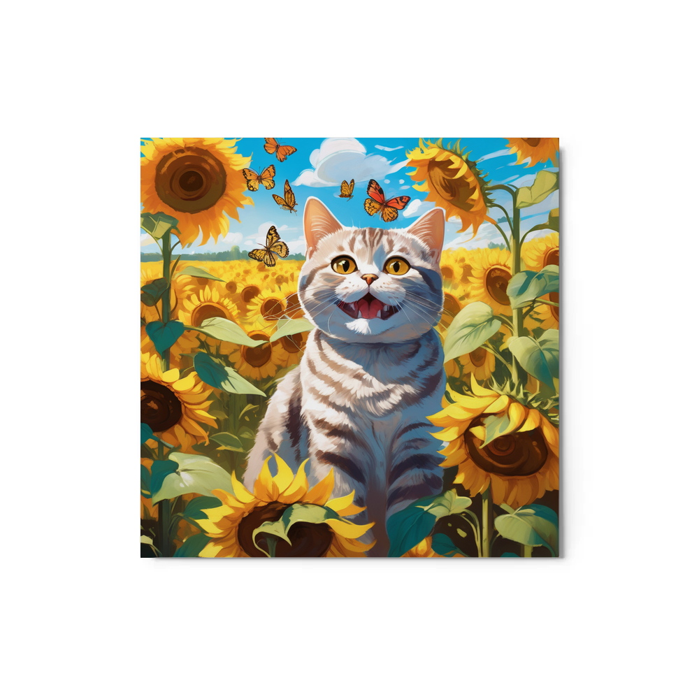 PugMug Custom Tabby British Shorthair Cat Metal Print